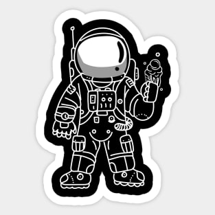 Astronaut  ice cream Sticker